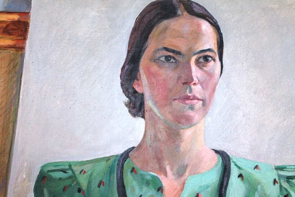 Дейнека А.А. (1899-1969). Женский портрет (Портрет С.И.Л.). 1944 г. Х., м.