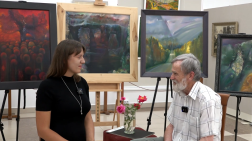 Видеоинтервью с художником Виталием Кудрявцевым и его учеником Владимиром Саенко